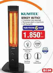 KUMTEL DİKEY ISITICI 2300 W fiyat ve kampanya bilgisi